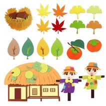 U 가을 환경구성 펠트 게시판 환경미화 단풍 낙엽, C 왕잎