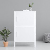 [마켓비] MKB 캐비넷 모던세로 2문 수납장 6001015, 03.화이트