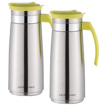 리빙아트 스텐물병 2p, 혼합 색상, 1300ml