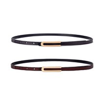 양놀 여성 유니크 소가죽 원피스 벨트 2개 세트