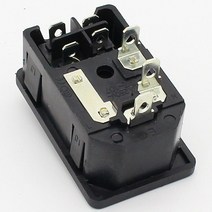 레드 라이트 전원 로커 스위치 퓨즈 IEC 320 C14 인렛 소켓 커넥터 플러그 10A B2C 신제품, 한개옵션0