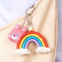 레디코 마크라메 무지개 키링 만들기 세트 공예 재료 diy 열쇠 고리 키트 어린이 악세사리 실 매듭 마크라매 체험