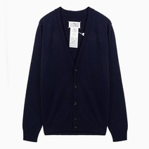 (당일) 22FW 메종 마르지엘라 브이넥 캐시미어 네이비 가디건 SI1HA0011 S17783 511