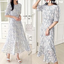 러블보니 / 살랑살랑 프릴원피스 여름 반팔 롱원피스 2컬러