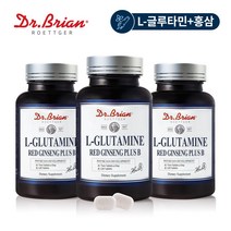 [3통] 닥터브라이언 홍삼 L글루타민 120정(총6개월분) 옥타코사놀/비타민B 4종, 3통, 120정