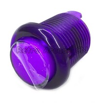 게임기 버튼 부품 아케이드 내장 LED 램프 마이크로 스위치 너트 포함12V 28mm 원형 조명 푸시 스크류 인 타입퍼플 오렌지10 개, 01 Purple