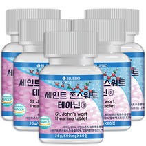 세인트 존스워트 테아닌 정 60정 600mg 세로토닌 영양제, 6통