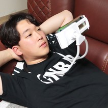 스마트폰 침대 휴대폰 목 거치대 누워서 핸드폰 고정대 만능샷 거치대, 블랙