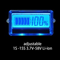 적산계 배터리 인산철 TH01 LCD 1S 2S 3S 4s 5s 6S- 리튬 배터리 용량 표시기 파란색 디스플레이 Lipo 이, 02 2S 7.2V