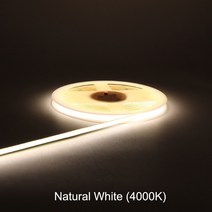모니터조명 LED책상스탠드 공부등 8mm 5mm 와이드 코브 LED 스트립 조명 DC 12V 24V 빨간색 녹색 얼음 핑크 옐로우 따뜻한 차가운 흰색 테이프 바 CRI 90 가정, Natural white+DC 12V 8mm PCB+3