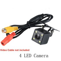 화물차후방카메라 탑차블랙박스 고화질 와이드 앵글 HD 자동차 비디오 차량 백업 역방향 12 LED 야간 투시경 주차, 01 4 LED Camera