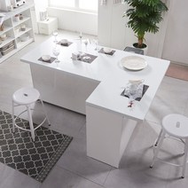 퍼치스 쿡슐랭 아일랜드식탁 수납장 테이블, 01-도어형 990 x 380 x 820, 01-인조대리석 1000 x 400 화이트