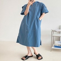 다잇템 여성 후디 나일론 롱 집업 원피스 (8768497)