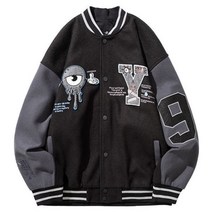 야구 점퍼 잠바 남성 여성 편지 자수 대표팀 재킷 일본 얇은 특대 봄 가을 재킷 코트 힙합 하라주쿠 대학