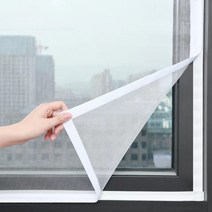 폴딩도어방충망 주름방충망 스텐방충망 사용자 정의 크기 안티모기 창 화면 자기 접착 모기장 여름 곤충 방지 문, white 50CM+90CM