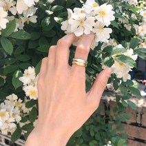 925 실버 레터링 엥게이지 반지 5mm (순은 은가락지 쌍가락지 볼드 링)