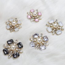 DAINO (금도금) 크리스탈 패션 골프 볼마커, 핑크(소)