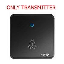 무선센서벨 차임벨 도어벨 동작감지센서 CACAZI-홈 무선 초인종 방수 300M 원격 60 차임 CR2032 배터리, 07 black transmitter_04 AU