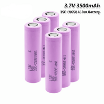 35E 삼성전자셀 충전 배터리 3500mAh 25A INR18650 1세트(10PCS), 06 10PCS Battery
