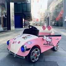 어린이 전동차 폭스바겐 클래식 비틀 전동 자동차 여아 전동카, 핑크