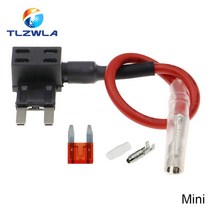 12V 미니 소형 중형 자동차 퓨즈 홀더 추가 회로 탭 어댑터 10A 마이크로 미니 표준 ATM 블레이드 퓨즈 포, 08 T Mini_03 3A