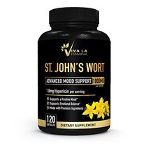 johns wort 캡슐 1000mg 보충제 농축된 0.3% 하이페리신 non-gmo (120 캡슐)로 긍정적인 기분과 자연적인 평온을 위한 고급 지원