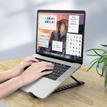 학생 수험생 프리랜서 재택근무 사무실 높이조절 접이식 휴대용 노트북 모니터 거치대 받침대 (1+1), 노트북 거치대 1개