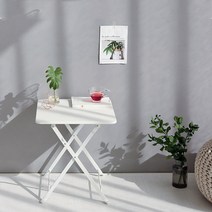 [MK]접이식 사각 스틸 사이드테이블, 샌디