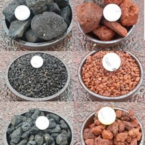 유림화훼자재상사 화산석 자연화산석화분마감재 가벼운돌 화산원석괴석유림화분 화산사(블랙) 6호(50~100mm) 1kg