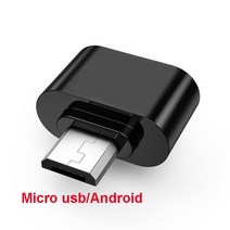 C타입 변환젠더 이어폰젠더 아이폰젠더 micro usb to usb converter tablet pc usb 2 0 미니 otg 케이블 usb otg 여성 변환젠더, 검은색