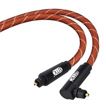 EMK-90 도 광케이블 직각 5.1 디지털 사운드 SPDIF 광섬유 오디오 토스링크 케이블 짧은 편조 재킷, [06] 5m, [01] HS90