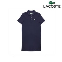 라코스테 LACOSTE 여성 클래식 릴렉스핏 반팔 원피스_EF1887NN
