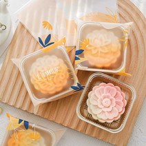베이커리 꽃무늬 미니 포장지 떡 디저트 쿠키 밀봉, 63-80g(Morandi)기계밀봉봉투 100개