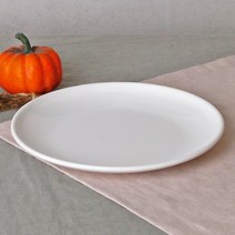 백지 멜라민 뷔페접시 25.5cm 원형 화이트 업소용 식당 그릇 식기, 1개