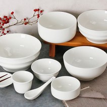 모던 화이트 도자기 면기 우동기 라면기 비빔밥 국수 짜장면 짬뽕 냉면 라면 우동 그릇, 54-모던 양식 원형접시 6호