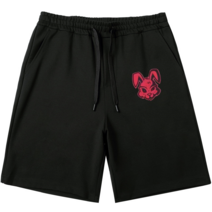 여름순면반바지 악마토끼 크리에이티브 프린트 여름순면남반바지 캐주얼바지 트레이닝바지