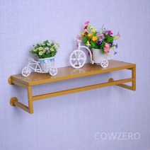 의류 매장 벽걸이 벽부착형 옷걸이 옷가게 골드 랙 행거, J. 100 cm