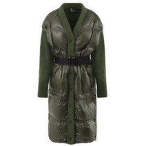 [몽클레어] 22FW 9B00005 M1126 833 여성 알파카 롱 패딩 가디건 카키