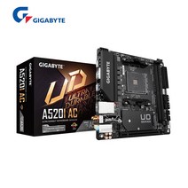 GIGABYTE GA A520I AC 미니 ITX AMD A520 와이파이 DDR4 5300O.C. 더블 채널 소켓 AM4 마더보드 M.2 USB 3.1 64G