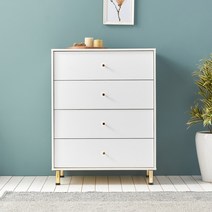 데코라인 가이아 4단서랍장, 화이트