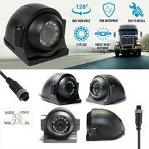 화물차후방카메라 무선후방카메라 자동차어라운드뷰 car rear view camera 12v24v heavy duty ccd ir color side 4pin hd 적외선 야간, 검은색, dc9-36v