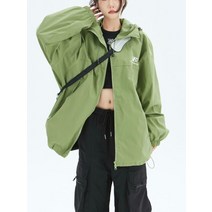 여성 바람막이점퍼 등산 방수 바람막이자켓 그린 윈드 브레이커 자켓 힙합 테크웨어 블랙