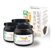 조은약초 유기농 도라지청 배 농축액 엑기스 진액 160g x 3병, 유기농 도라지청 배 농축액 엑기