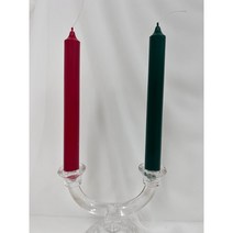 크리스마스 초 양초 테이퍼초 2개세트 오브제캔들 밀랍초 천연소이캔들