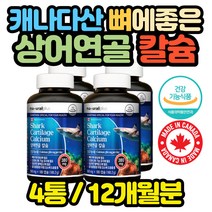 식약처인증 캐나다산 상어연골 칼슘 영양제 12개월분 대용량 shark cartilage calcium 70대 80대 임산부