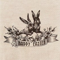 파스텔크래프트 Paw 냅킨아트 SDL120601 Vintage Easter 냅킨20매 33x33cm 2090, 20매입, 혼합색상