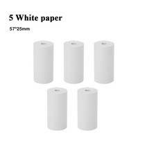 스마트폰사진인화기 휴대폰 사진출력 휴대용 열전 사 프린터 미니 고양이 인쇄 용지 사진 포켓 라벨 57mm, 13 Only 5 Rolls Paper