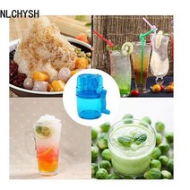 가정용 업소용 팥빙수 눈꽃 빙수기 기계 얼음가는 빙삭기 핸들 diy ice crusher manual 휴대용 ice slush maker home snow cone 스무디, 푸른