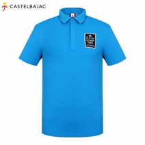 까스텔바작 골프 남성 스트레치 와펜 장식 카라 반팔 티셔츠 BG0MTS231(블루) NC불광
