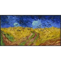Vincent van Gogh 빈센트 반 고흐 작품 밀밭과 까마귀들 / 호텔 카페 사무실 집 거실에 걸면 좋은 그림액자, 화이트
